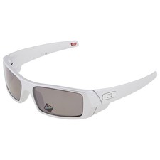 Oakley OO9014-C1 Gascan Sunglasses Prizm Black Iridium Polarized X Silver Frame