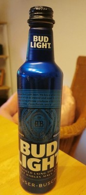 BUD LIGHT BEER - BIER FLASCHE - ALUMINIUM - USA - SAMMLER - NUR FLASCHE - LEER