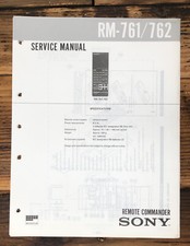 Sony RM-761 RM-762 Remote Control Service Manual Original 