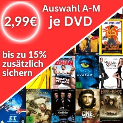 DVD Filme zum aussuchen Riesige Auswahl - Filmtitel von A bis M