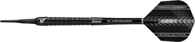 HARROWS Softdarts Supergrip Black Edition 90% Tungsten Darts - Dart Set