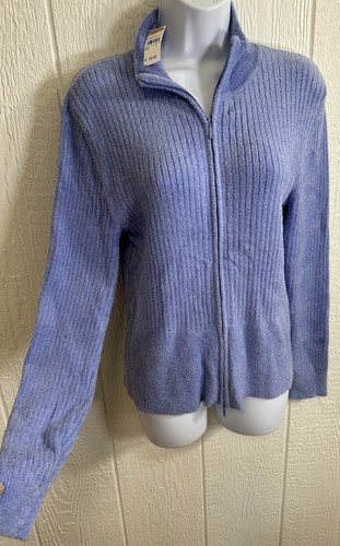 Vintage TALBOTS Sweater Size LARGE periwinkle SUPER SOFT Jacket $78 NEW (hh72) - Picture 5 of 11