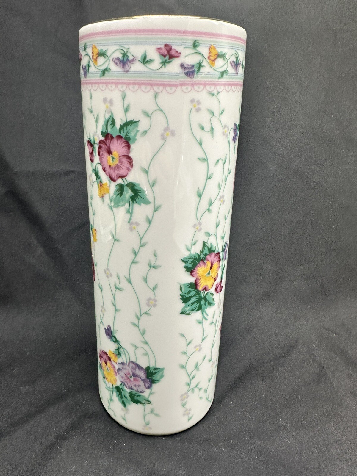 otagiri japan vase pansy 10” tall Floral Ceramic Colorful eBay