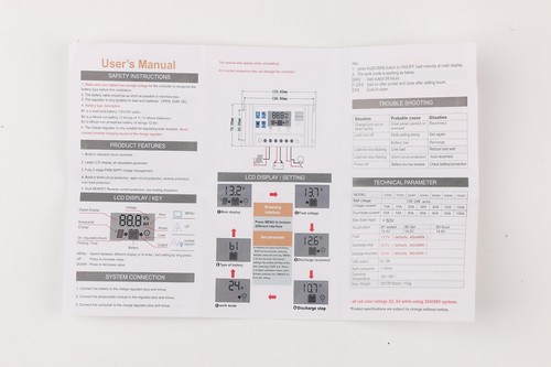 10A 20A 30A Solar Panel Battery Charge Controller LCD Regulator Dual USB 12V/24V - Picture 16 of 18