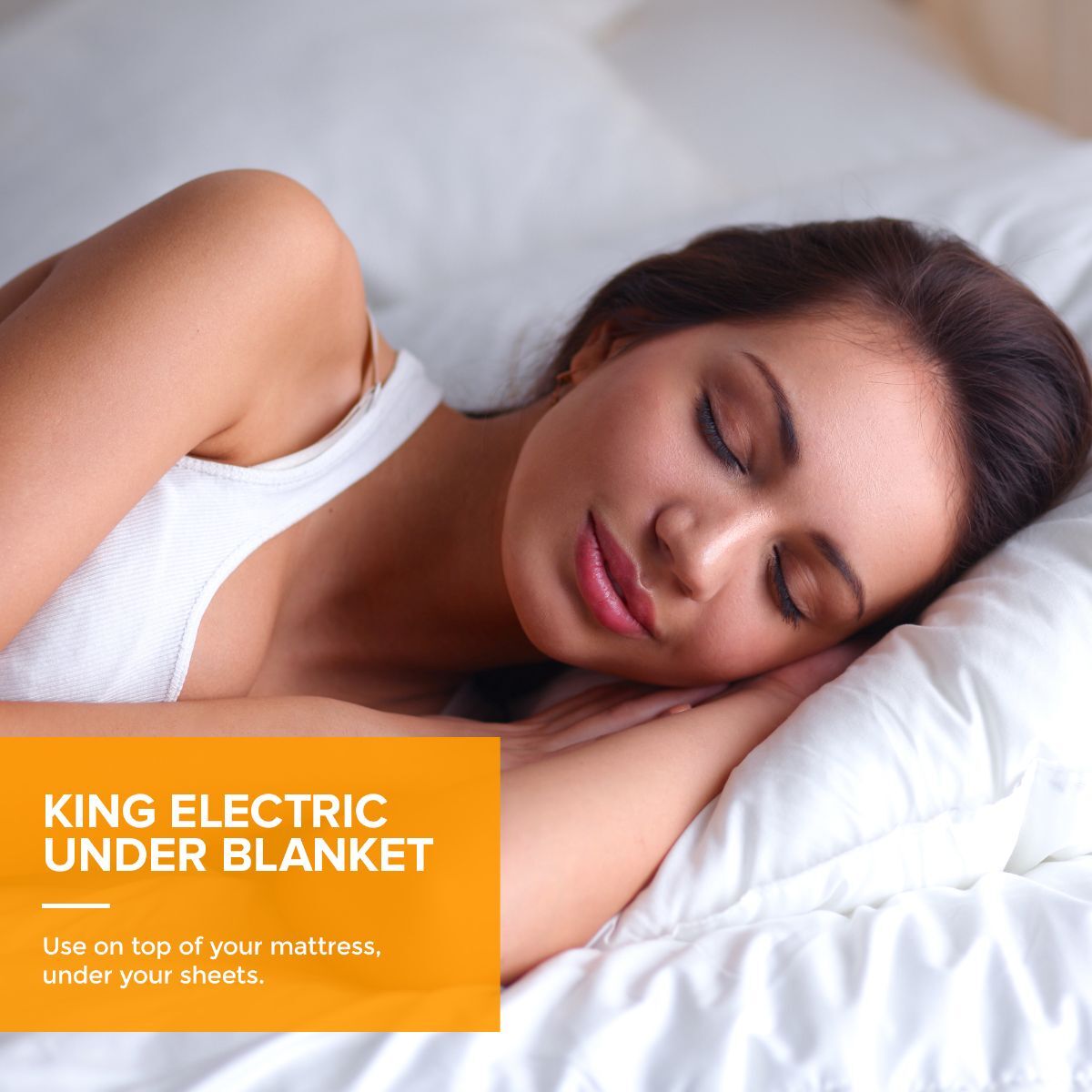 LIVIVO+Electric+Under+Blanket2C+King+Size++White for sale online eBay