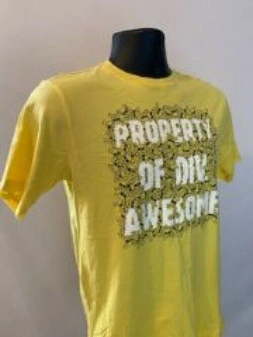 Camiseta Property of Div Impresionante Calavera Amarilla Niños X Grande 14 Foto 2 de 4