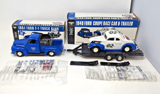 Ertl 1940 Ford Coupe Race Care With Trailer and 1951 Ford F-1 Truck Bank Wix