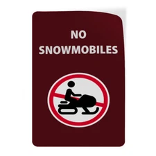 Vertical Vinyl Stickers No Snowmobiles Activity Sign Park Signs Park Prohibition
