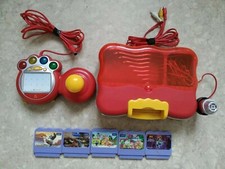 Console vtech V.SMILE rouge Micro intégré + 5 jeux + 1 manette tactile
