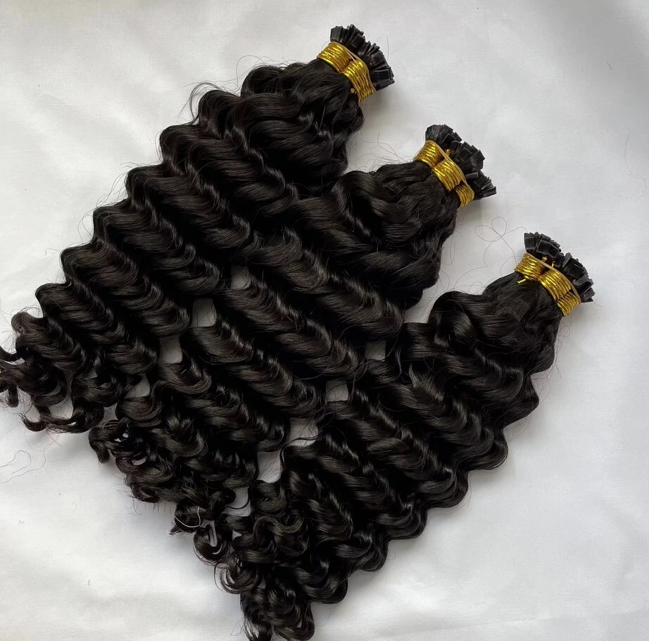 Natural Wavy Remy Flat Tip Keratin 100% Remy Human Hair Extension Fusion 100G - Picture 3 of 18