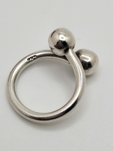 Sterlingsilber 925 Kussball Ring Größe 7,5 W Geschenkbox 6,1 G - Bild 6 von 8