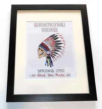 Large Framed Grateful Dead '90 Tour Poster, 23" x 20" Bob Weir / Jerry Garcia 2