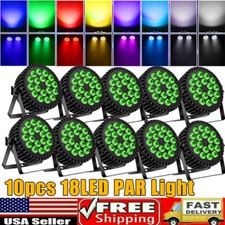 10x 200W 18LED RGBW Par Stage Light DMX Beam Strobe DJ KTV Disco Party Upighting