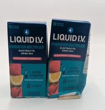 2 PACK OF Liquid I.V. Hydration Multiplier Vegan Powder Electrolyte Supplements