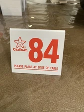 Classic Carl's Jr Table Tent Sign 84