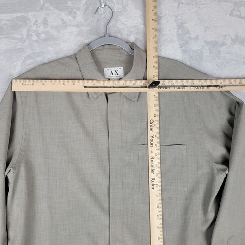 Armani Exchange Shirt Mens Large Business Casual Light Brown Collared Sleek - Picture 7 of 12