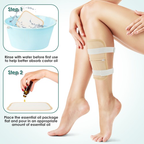 4Pcs Elbow Oil Pack Set Washable Reusable Leg Essential Oil Wrap Mess-Free Stsrp - Picture 2 of 11