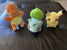 Starter Pok mon Plush Lot Pikachu Charmander Bulbasaur