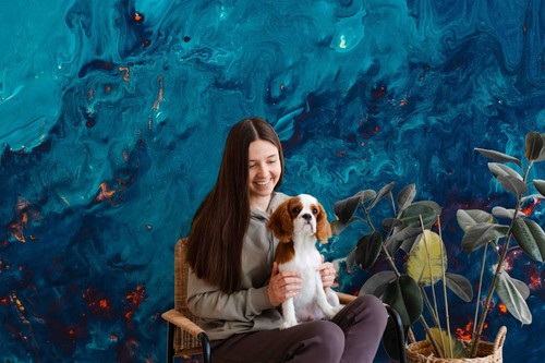 3D Blue Fire Texture Wallpaper Wall Mural Removable Self-adhesive 55 - 第 3/4 張圖片