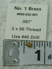 Brass Bead Front Sight No. 1 Shotgun .067 3x56 Thread Use 45 Drill Sn9461