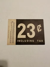 1920s 30s Visible Gas Pump Price Card Double Sided