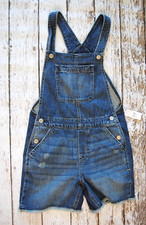 Gap Denim Shortalls, Kids sz XL 12 , NEW with tags, Frayed Hem