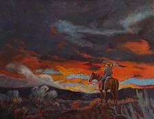 original oil paintings direct from artist , western art, horse paintings