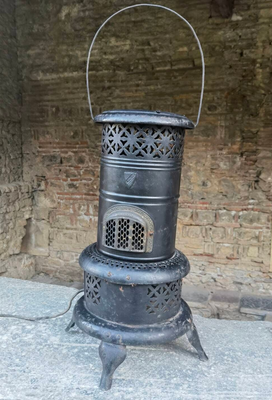 Valor 525 antique heater, modified heater lamp, 1930's Valor