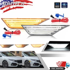 For 2016-2023 Honda Civic Switchback Sequential LED Side Marker Light Signal DRL