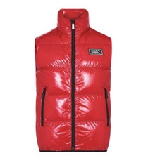 DSQUARED2 Gilet imbottito rosso UOMO medio nuovo ORIGINALE PREZZO AL PUBBLICO £620 #RB