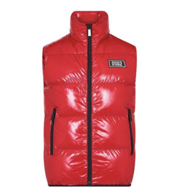 DSQUARED2 gefütterte Weste rot HERREN Medium neu ORIGINAL UVP 620£ #RB