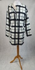 Ichi Grid Print Jacket Black / White Size Medium Rrp £90 Box1 Ll 11