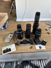 Minolta XG 1 vintage 35mm Film Camera Flash  4 Extra Lens Sigma 135mm Lot