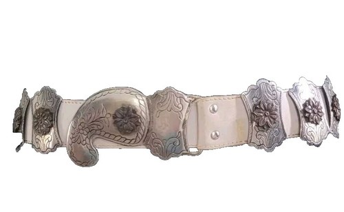 Silver Abalone Shell Hippie Boho Cowgirl Southwest Cowgirl Vintage Belt Buckle Silver Abalone Shell Hippie Boho Cowgirl Southwest Cowgirl  main image 2
