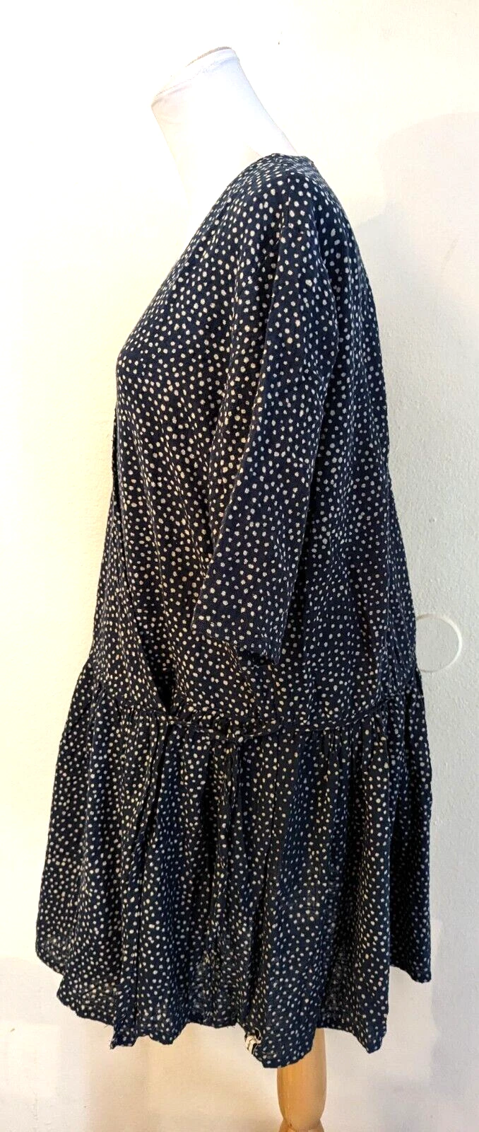 OFF WHITE Abito da notte stellato blu bianco sporco cotone 4569 nuovo One Teoon taglia M