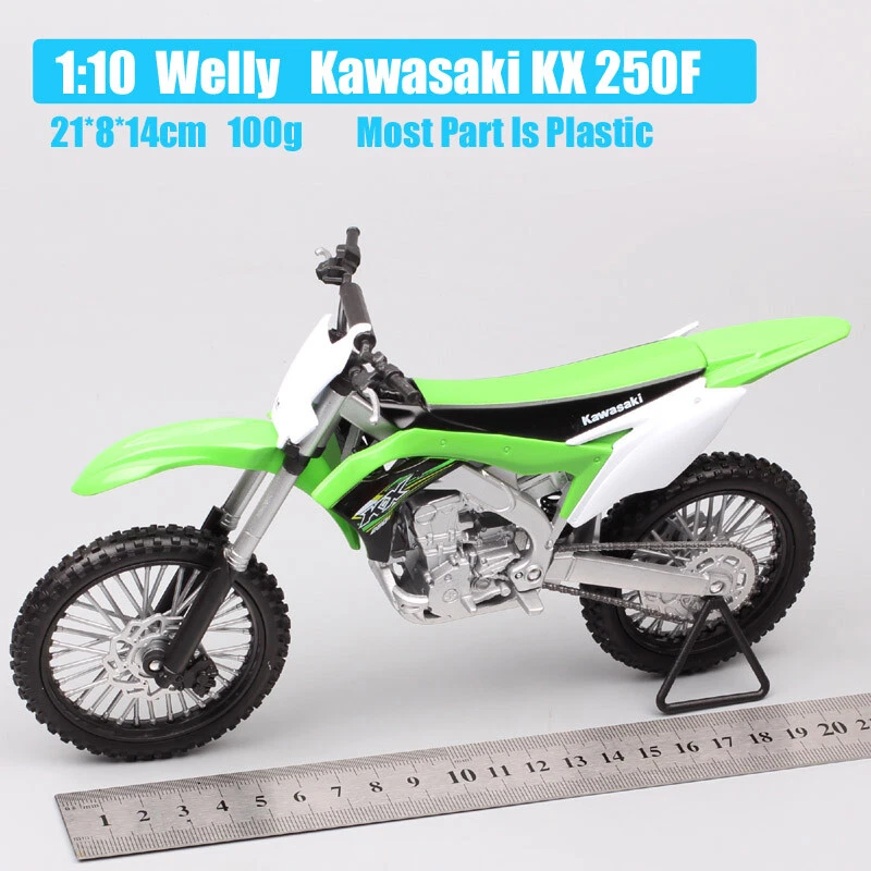 Welly 1/10 big scale Kawasaki KX250F motocross diecast motorcycle bike model Toy - Image 2 of 4