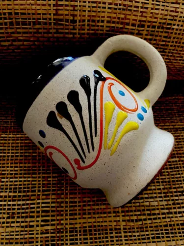 Southwestern  painted Pottery Clay Coffee / Or tea  Mug.