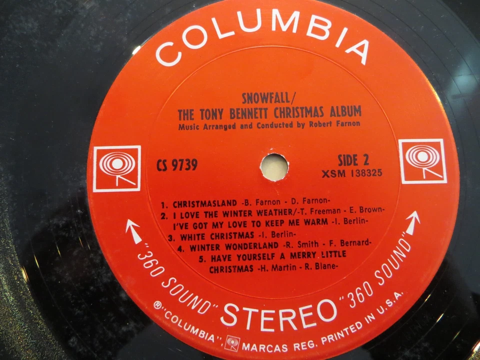 Tony Bennett – Snowfall (The Tony Bennett Christmas Album) - 1968 Vinyl LP G+/G+ - Imagem 4 de 4