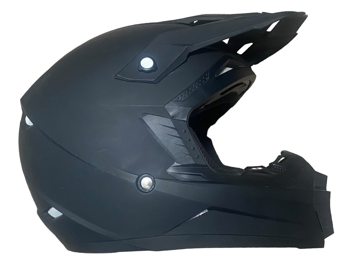 HEAD RADER マットブラック XLサイズ Adult Size XL - Raider Helmet MX Off Road DOT - Matte Black EUC | eBay