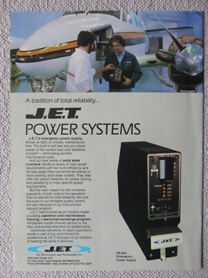 2/1983 PUB JET ELECTRONICS PS-835 NOTSTROMVERSORGUNG ORIGINAL ANZEIGE