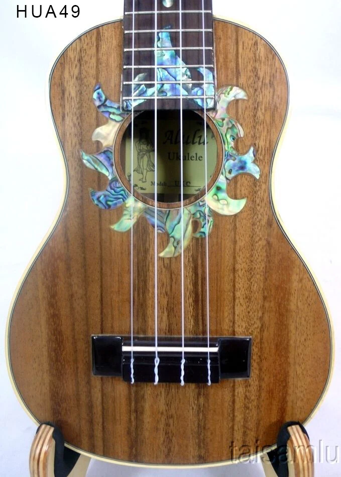 Alulu Solid Acacia Koa 23" concert Ukulele,sun rosette, no case no bag HUA49 - Image 2 of 4