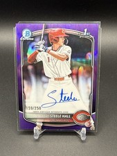 Steele Hall 2025 Bowman Chrome #CPA-SHA First (1st) AUTO Purple [#159/250]