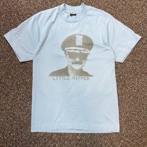 Vintage 90s Little Nipper Cop Blue Gay Bar Leather BDSM Gay Interest Shirt Med