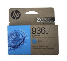 Original HP 936e Cyan EvoMore Ink Cartridge  Works with HP OfficeJet 9120
