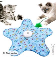 Electric Cat Interactive Hide and Seek Game Pet Toy with Moving Concealed Wand F