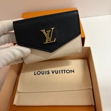 Louis Vuitton Lockme Mini Wallet Greige Pink Leather Spain Auth