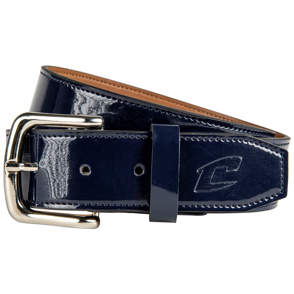 Champro Classic Patent Adult Baseball/Softball Belt - Navy - XXXL