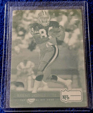 1/1 BRENT JONES 1992 PACIFIC PRO SET CARD PRINTING PLATE SAN FRANCISCO SF '49ERS
