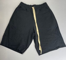 AllSaints Mens Sweat Shorts Black Size S Helix Straight Fit Knee Length Cotton