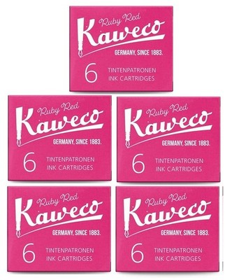 Kaweco K2830.07 Tintenpatronen rubinrot / 6St. *5er Sparpack*